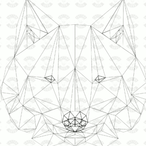 Tattoo Wolfskopf polygon