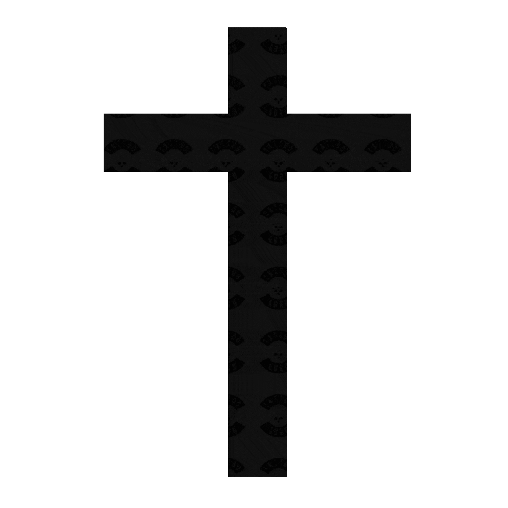 Tattoo Kreuz minimalistisch schwarz mit weißen Linien - Tattoo-Guru.net