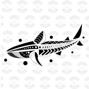 Tattoo maori polynesian shark