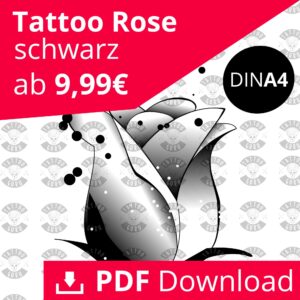 Tattoo Rose schwarz