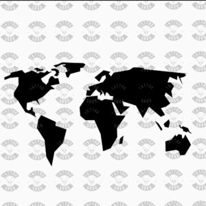 Worldmap earth tattoo